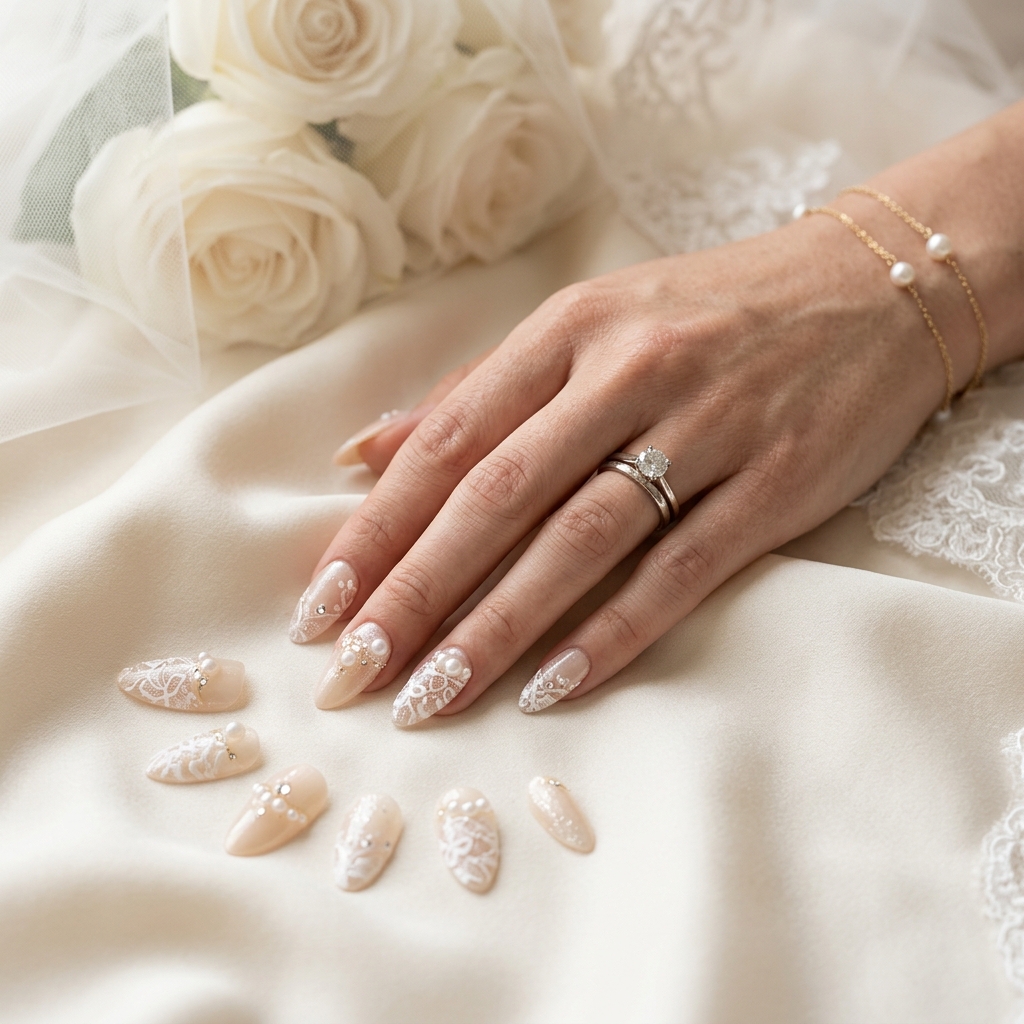 Bridal lace and pearls theme