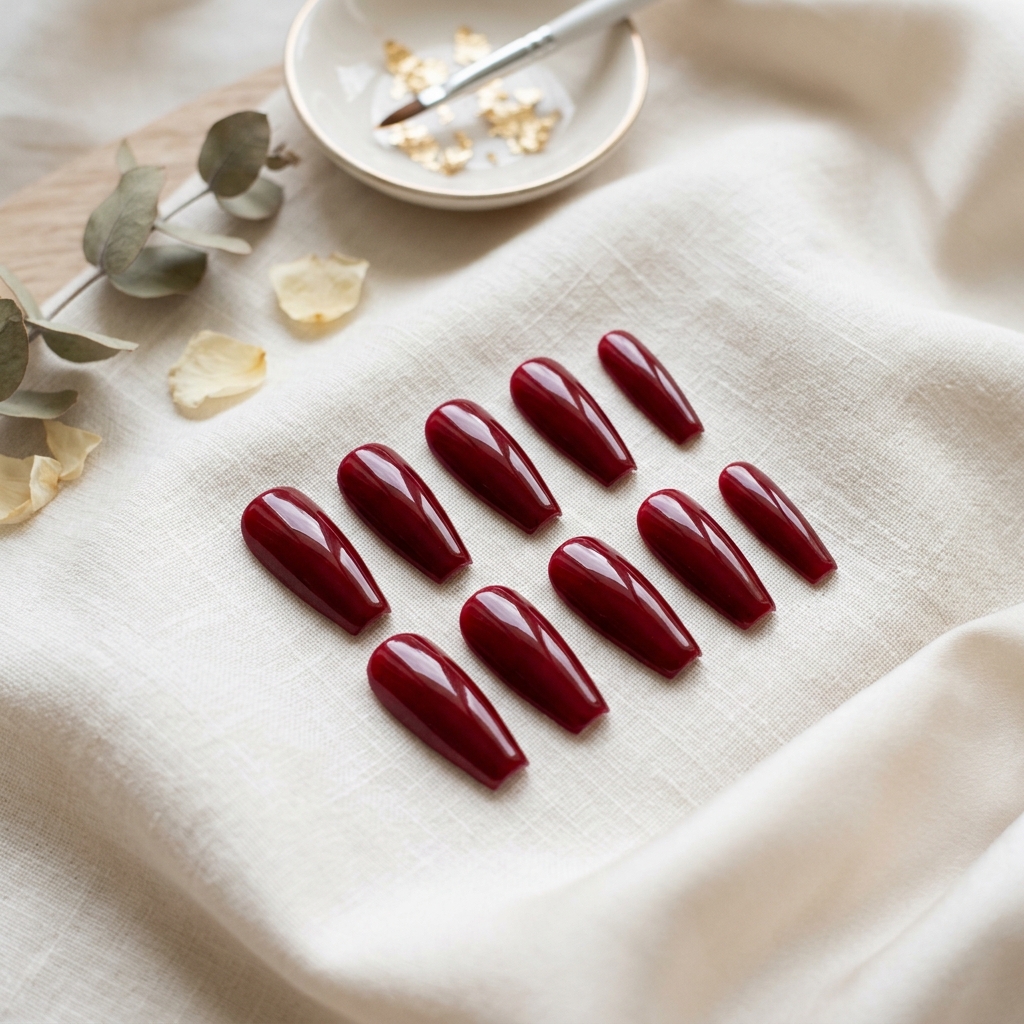 Cherry Noir nail set